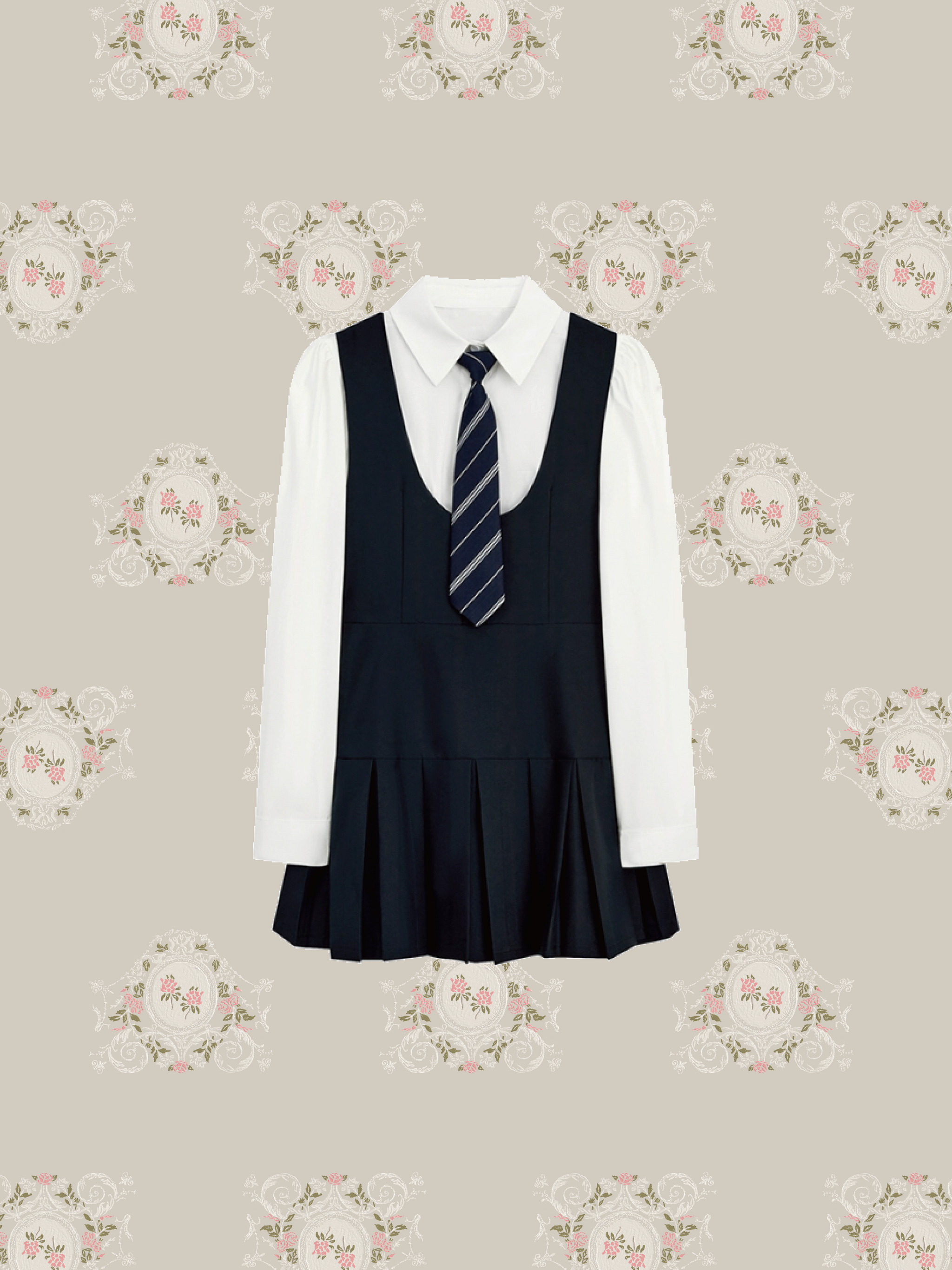 Vest Pleats Dress Set Up ベスト プリーツ ドレス セットアップ