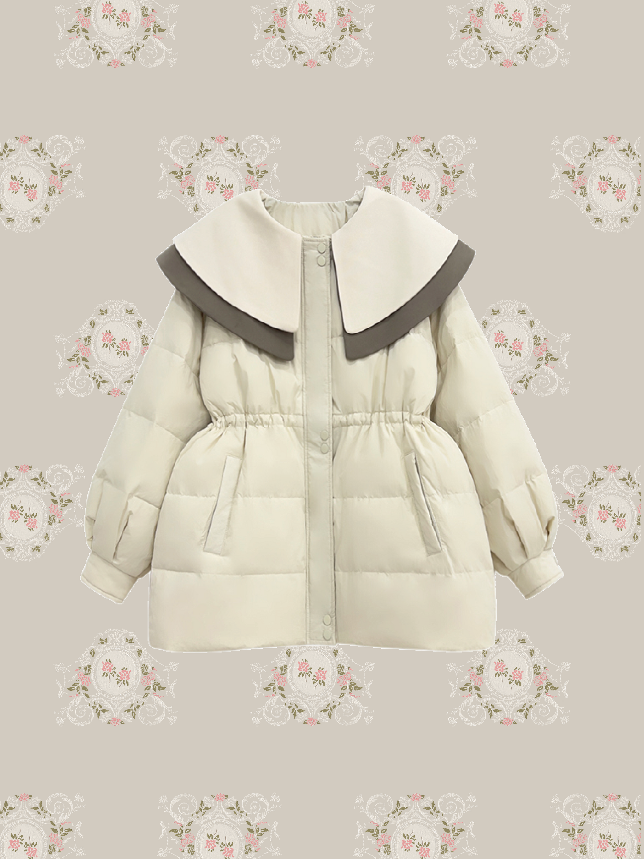 Double Collar Waisted Duck Down Coat ダブルカラーウエストダック