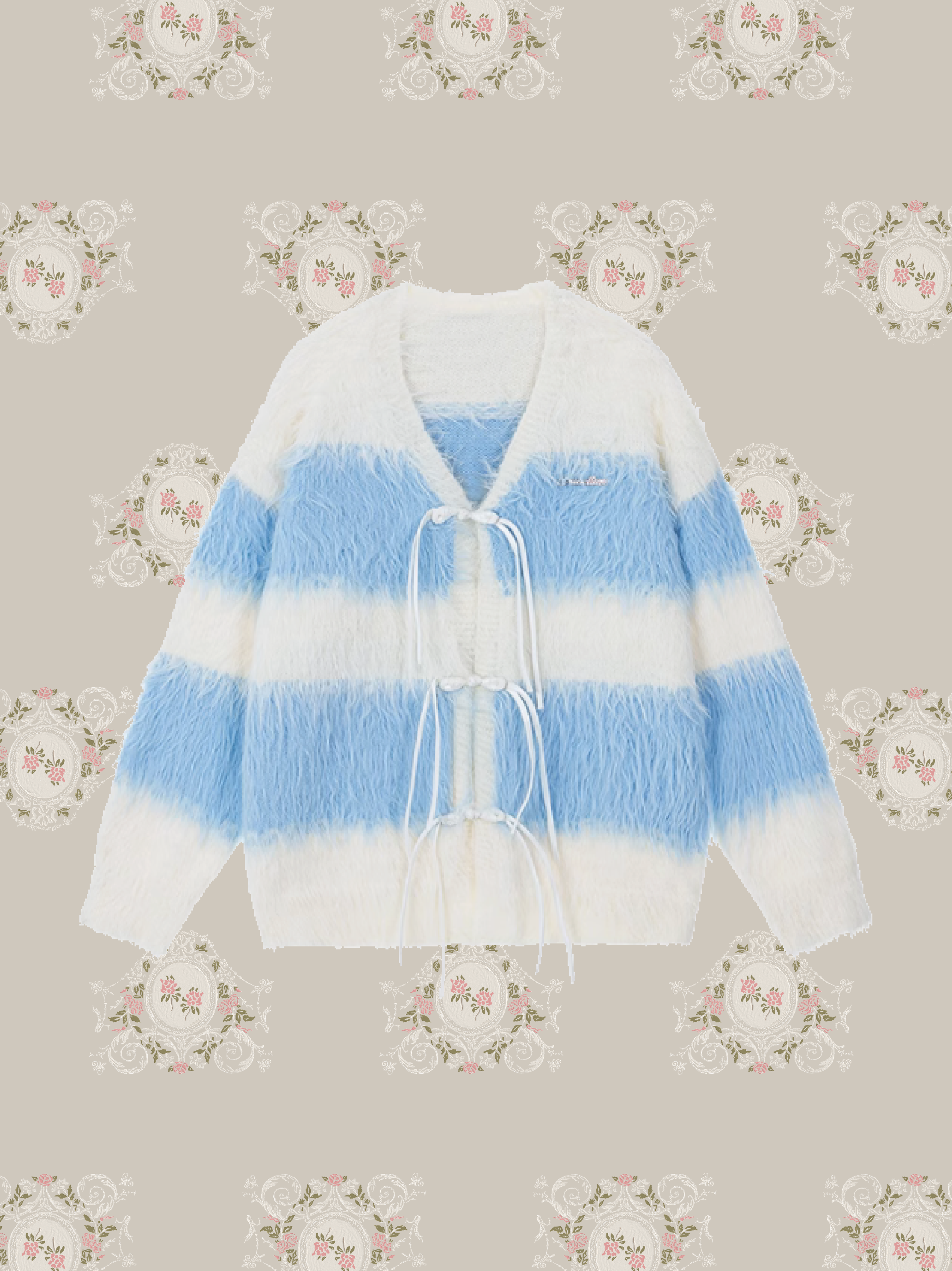 Mohair Wide Stripe Cardigan/モヘアワイドストライプカーディガン