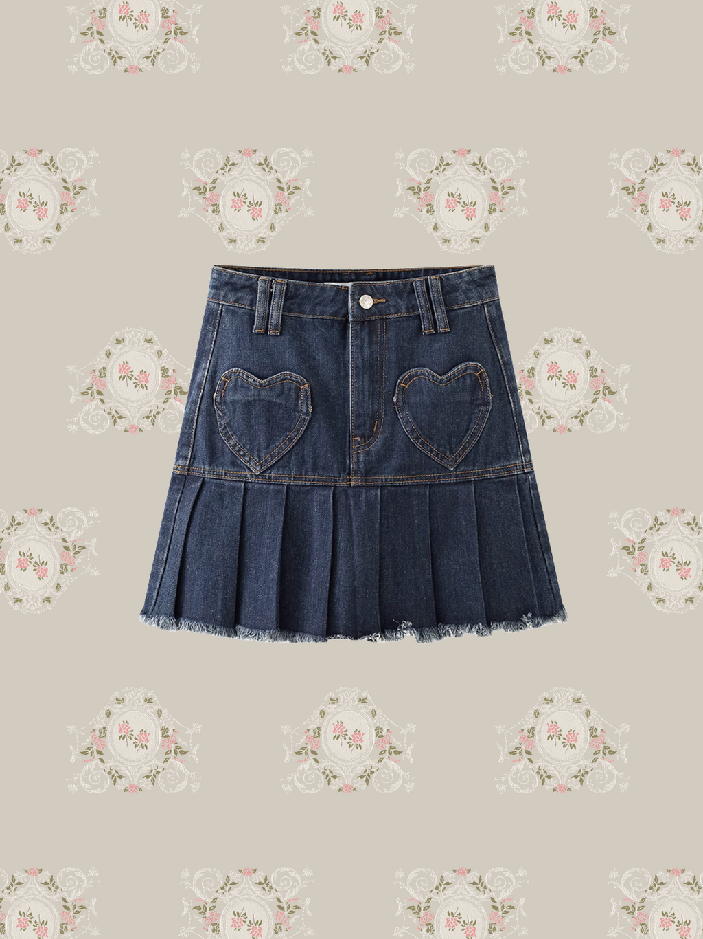 Heart Motif Deinim SKirt ハートモチーフデニムスカート