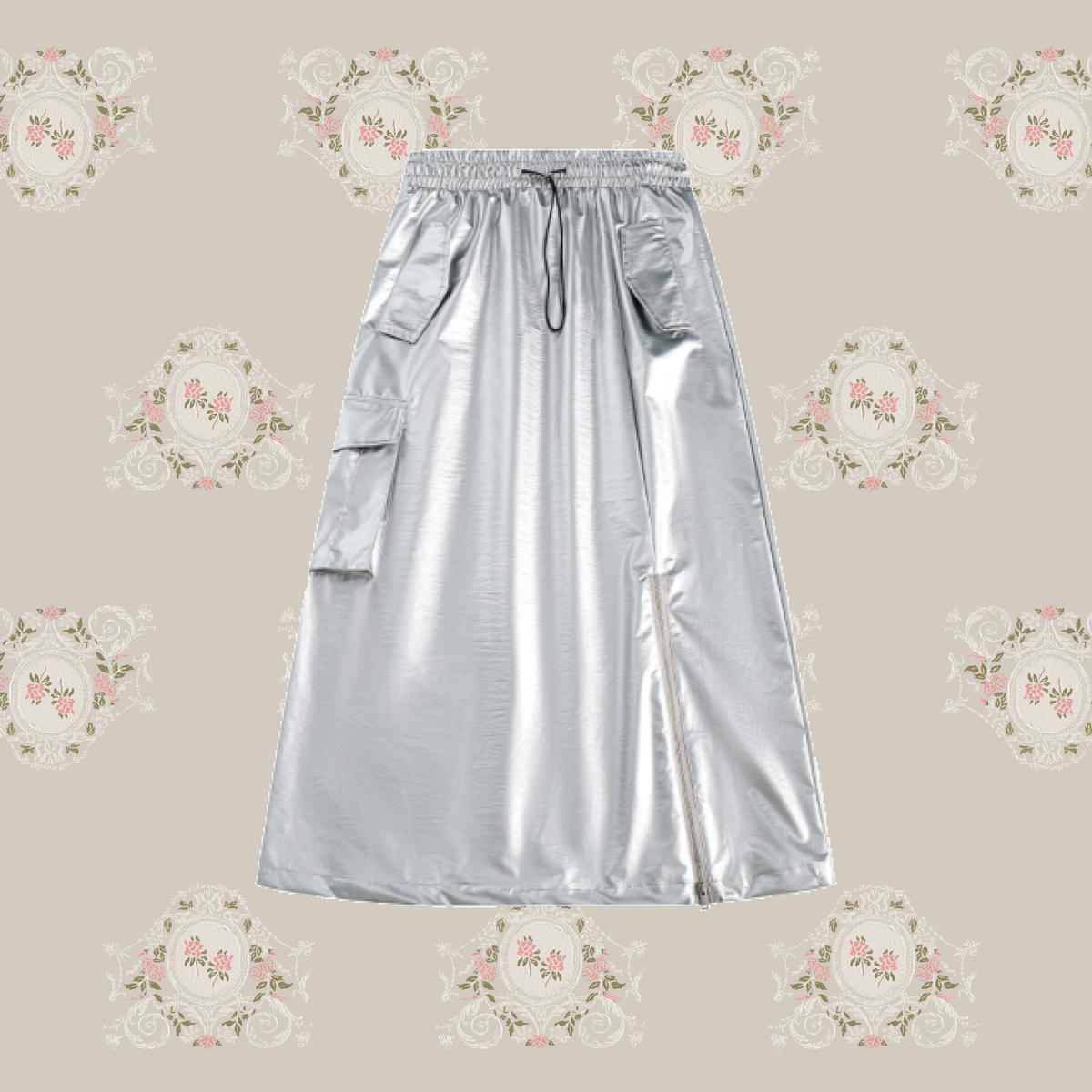 Functional Style Silver Skirt ファンクショナルスタイルシルバースカート