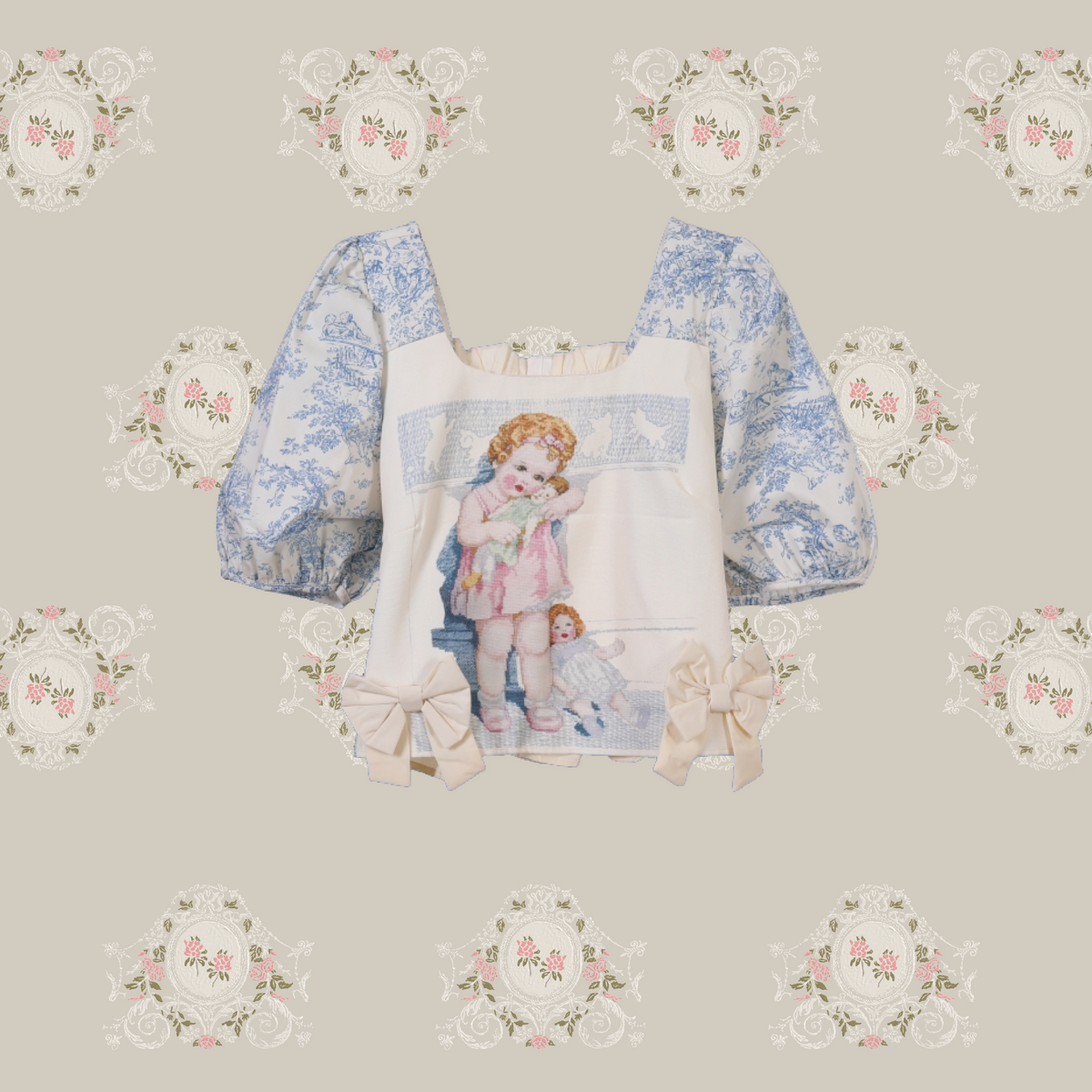 Cupid Cute Painting Blouse/キューピットペイントブラウス