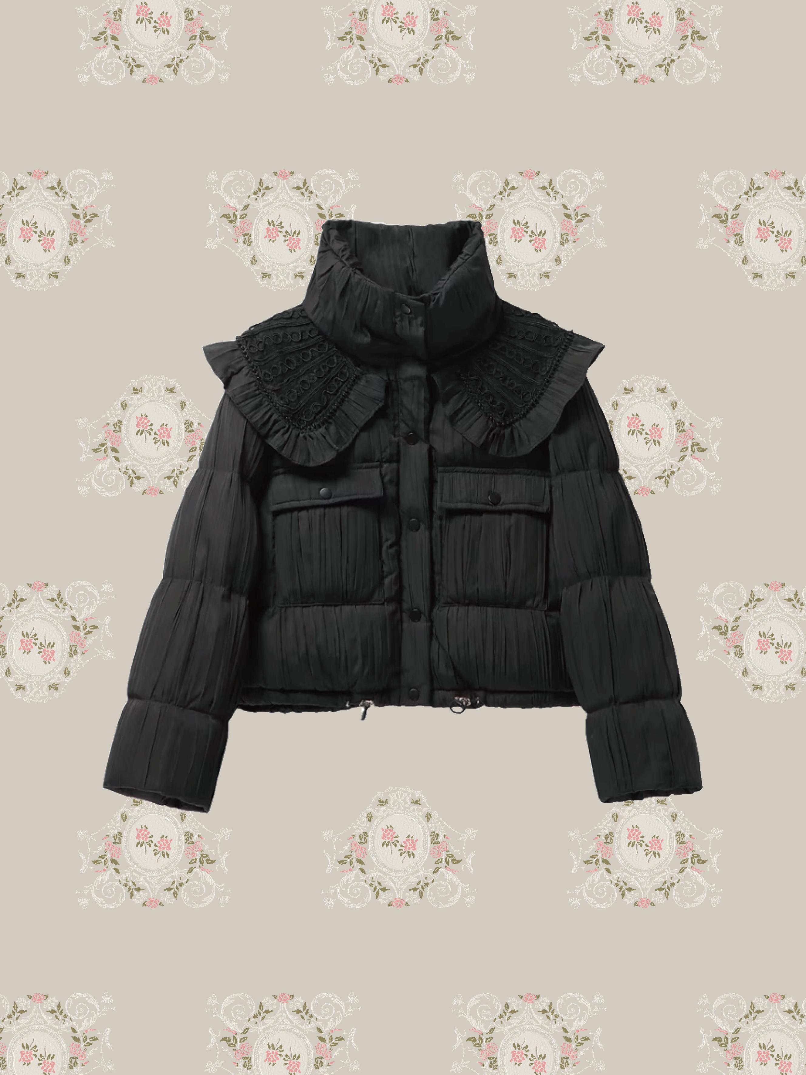 Big Frill Collar Puff Duck Down Coatビッグフリルカラーパフダックダウンコート