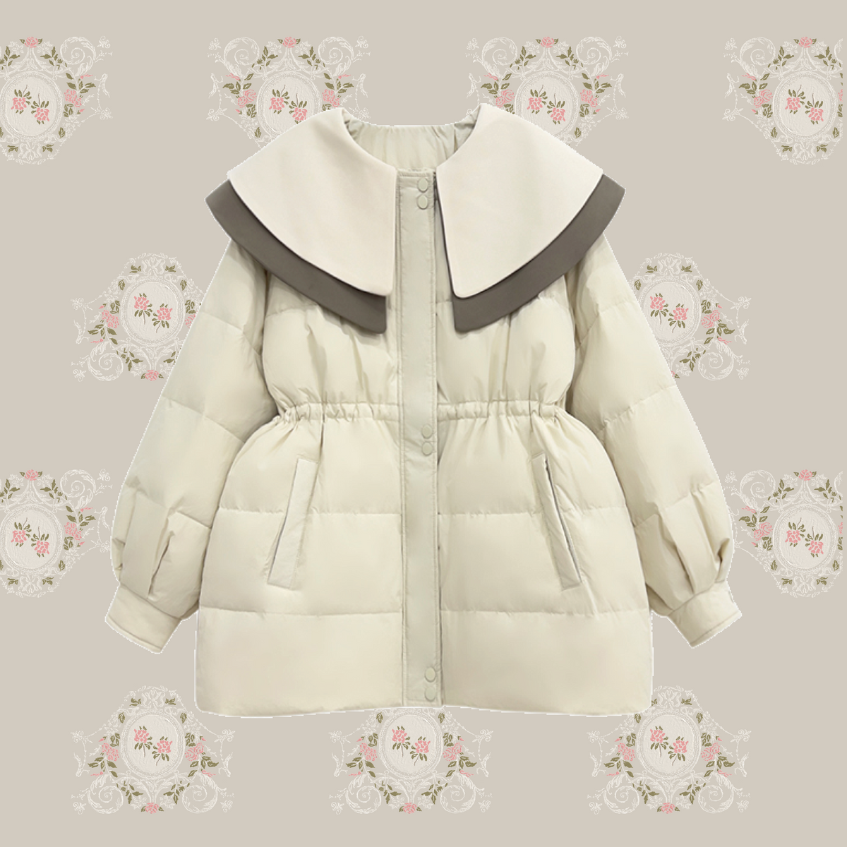 Double Collar Waisted Duck Down Coat ダブルカラーウエストダック