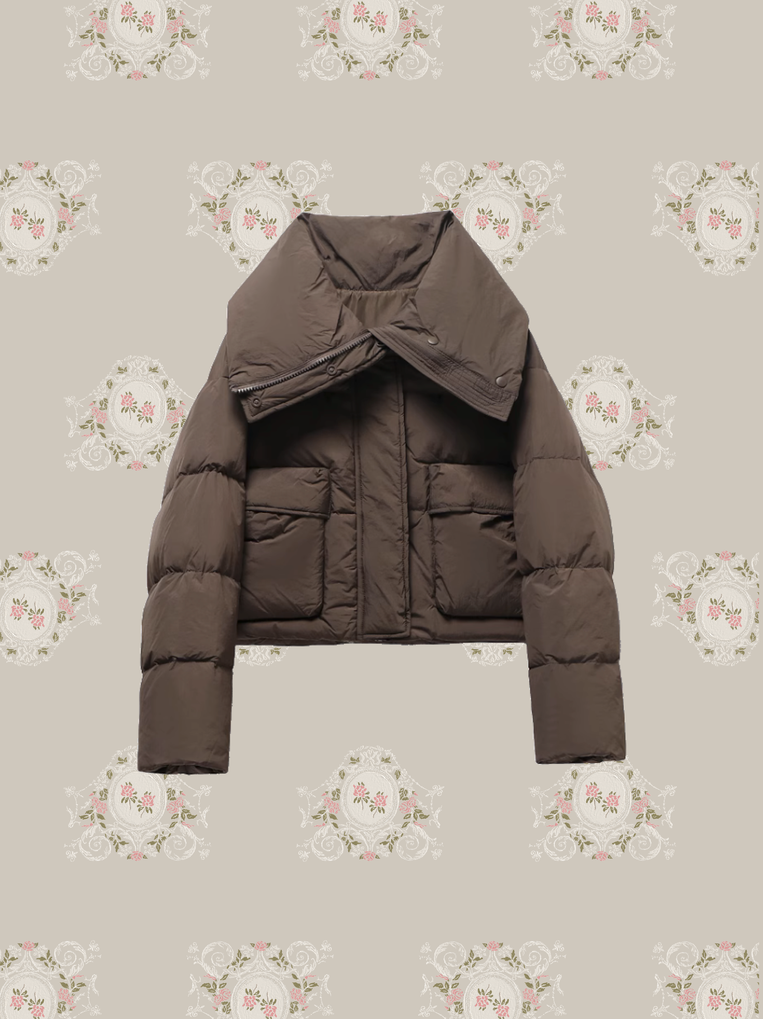 Big Lapel Collar Short Duck Down Jacket/ビッグラペルカラーショートダックダウンジャケット