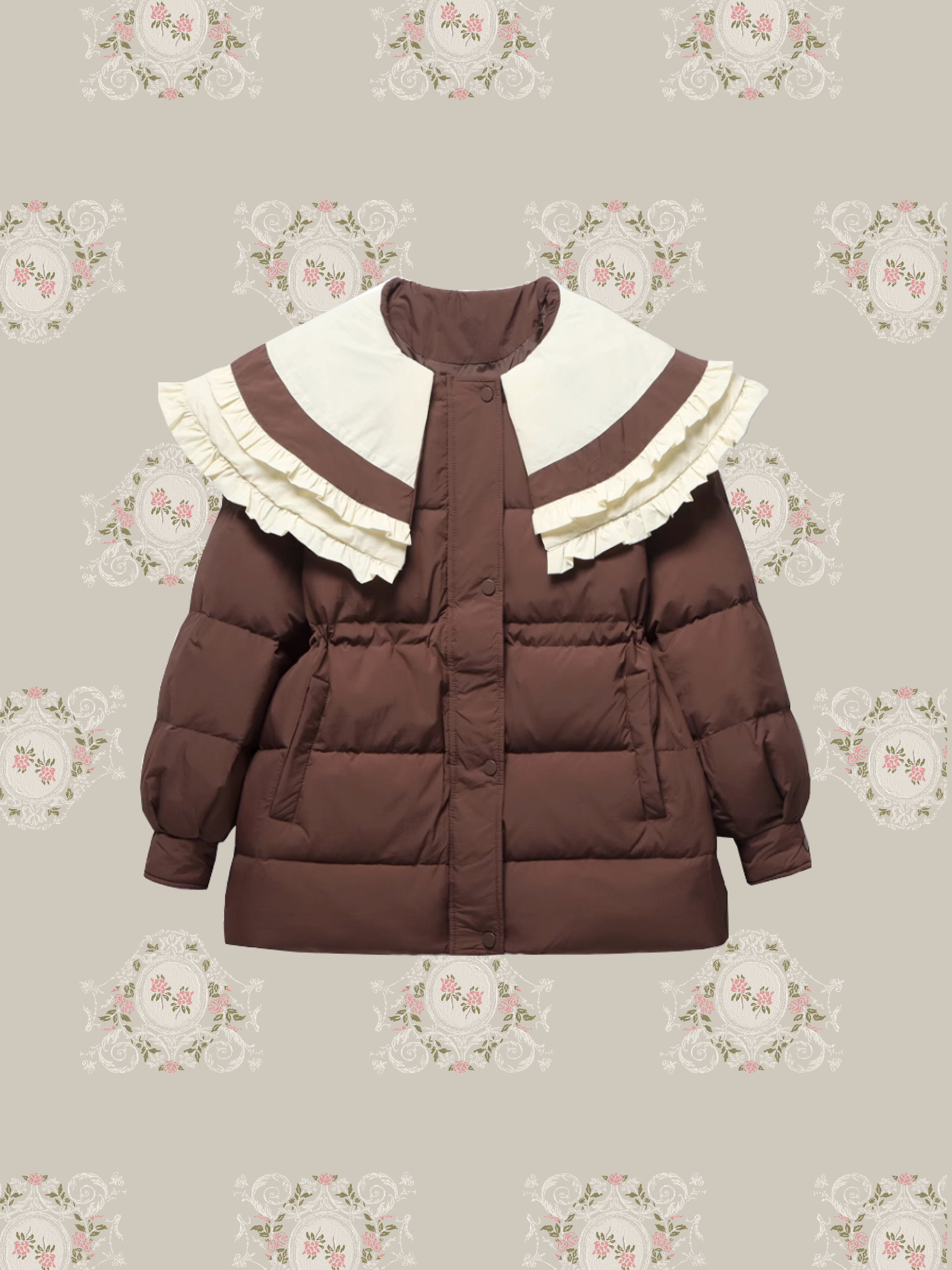 Big Frill Doll Collar Duck Down Coat/ビッグフリルドールカラーダックダウンコート