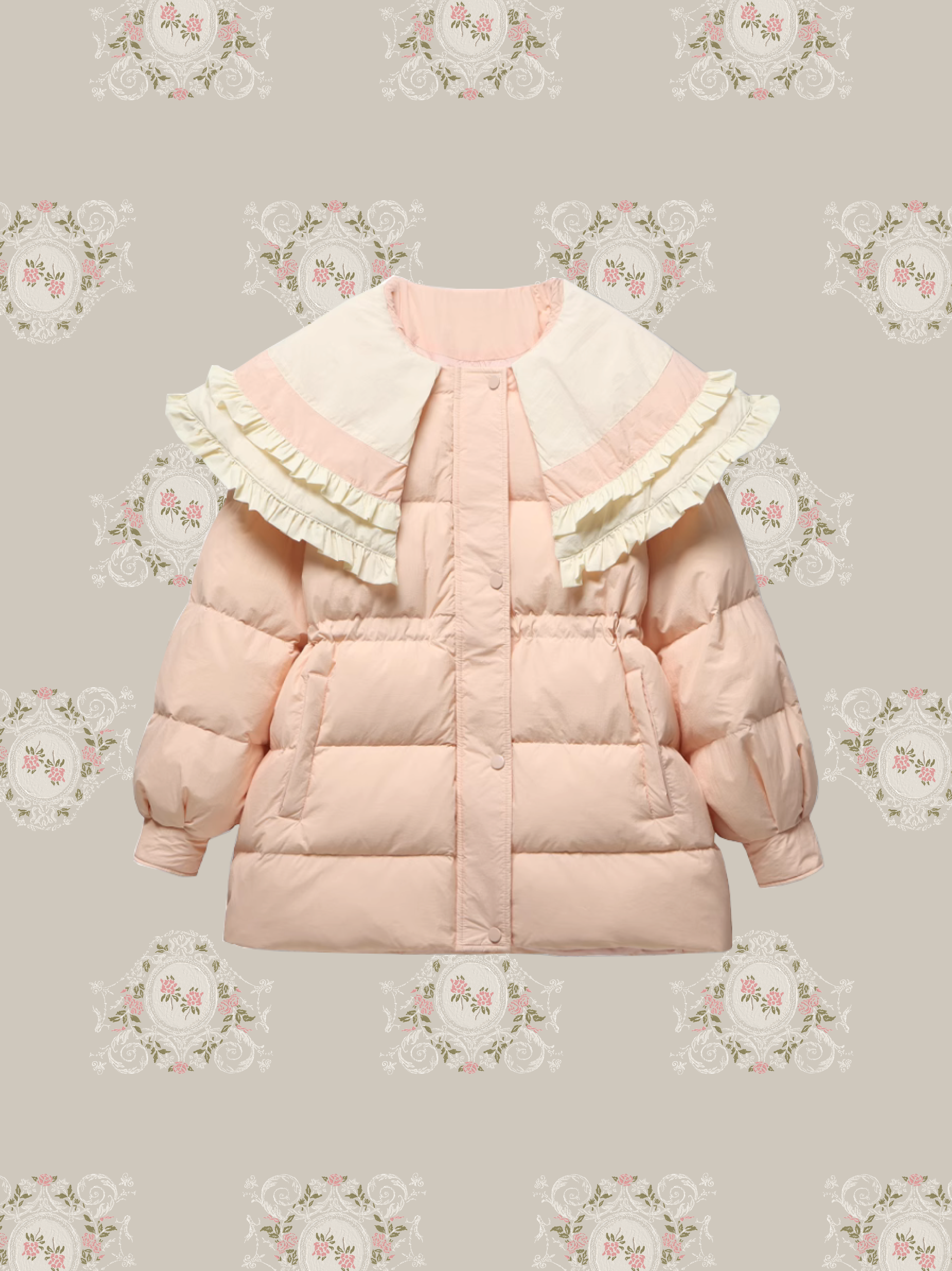 Big Frill Doll Collar Duck Down Coat/ビッグフリルドールカラーダックダウンコート