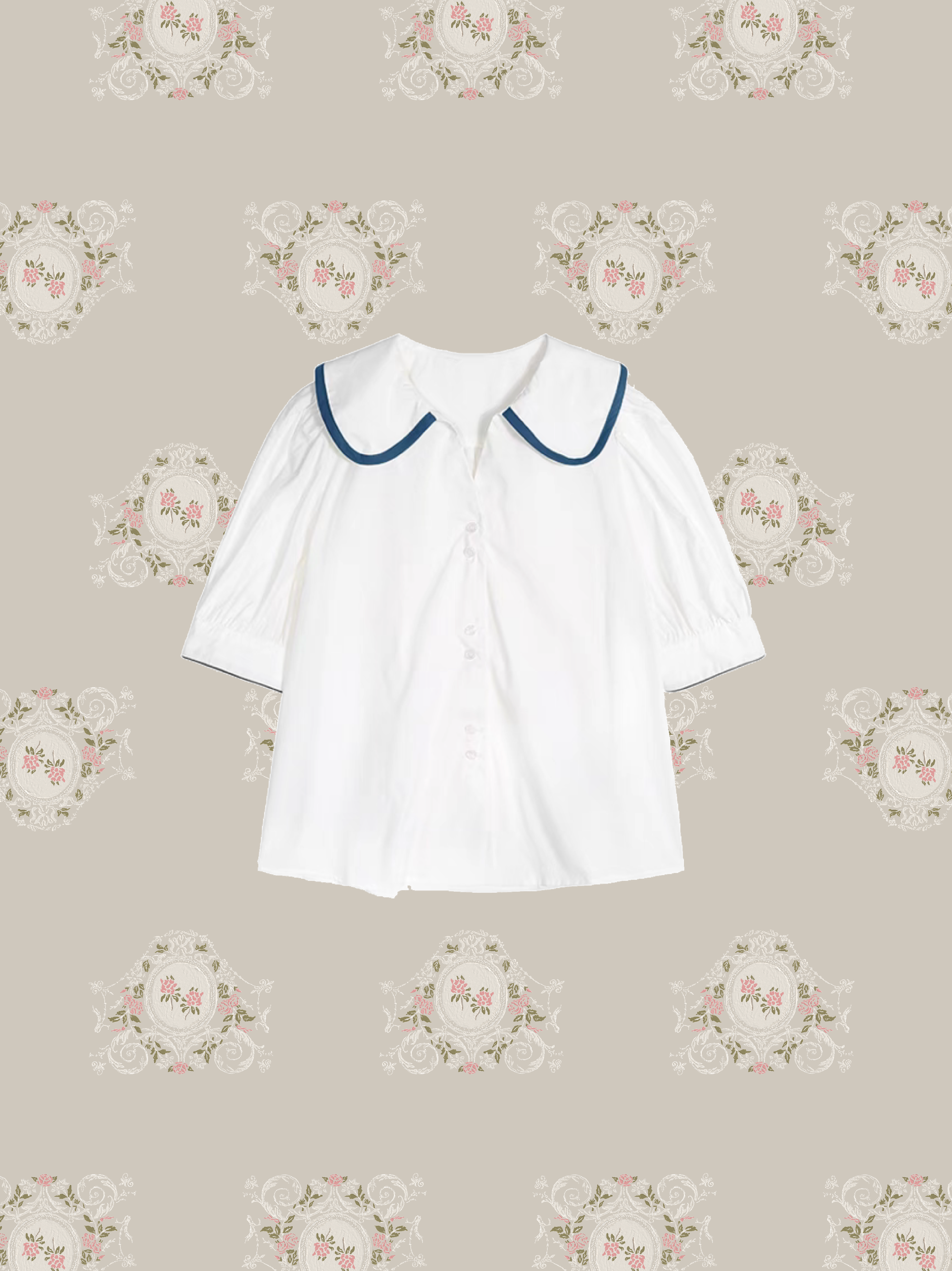 Baby Collar Puff Sleeve Shirt/ベビーカラーパフスリーブシャツ