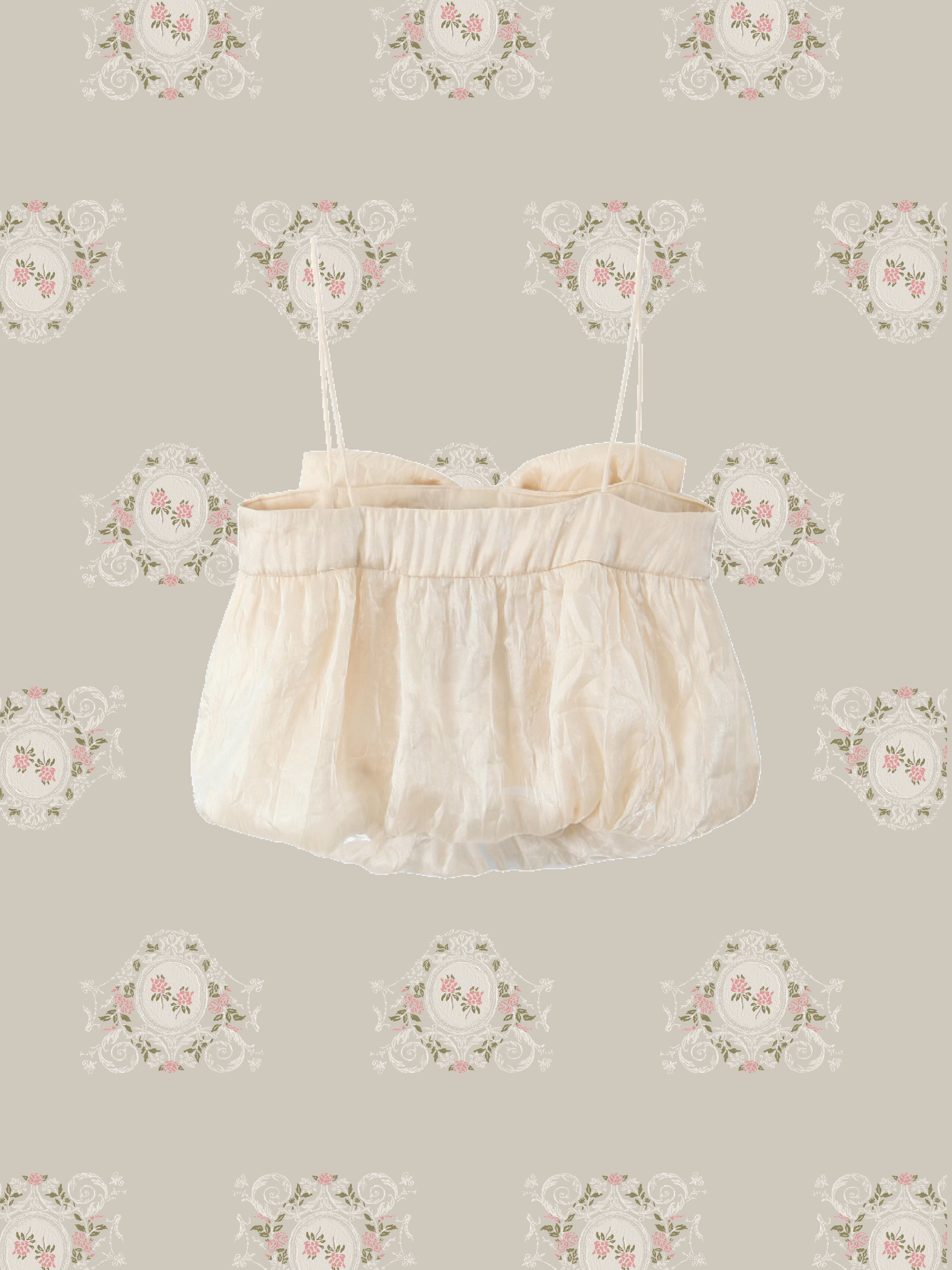 Romantic Mesh Bow Tie Cami/ロマンティックメッシュボウタイキャミ