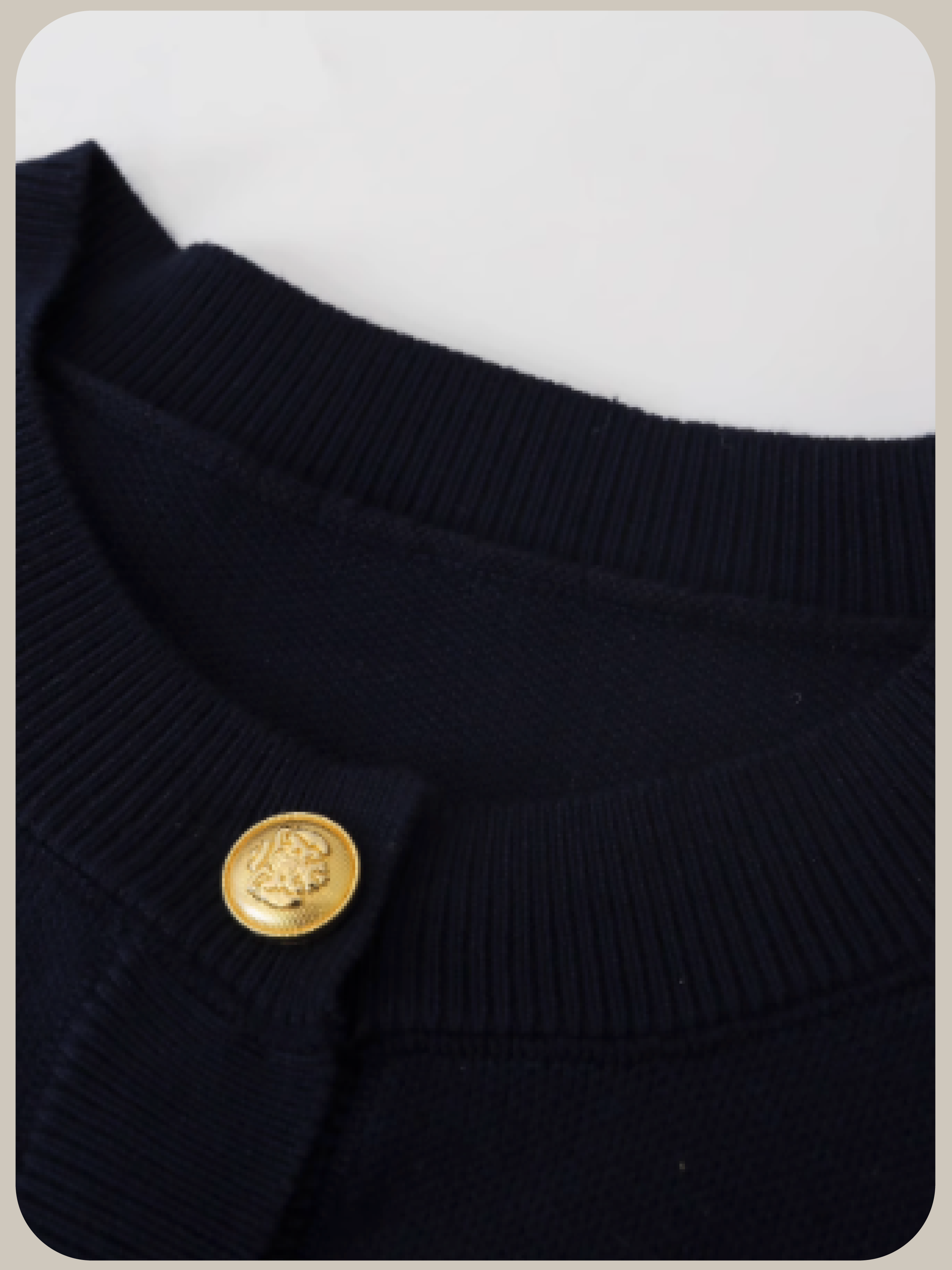 Gold Button Piping Cardigan/ゴールドボタンパイピングカーディガン