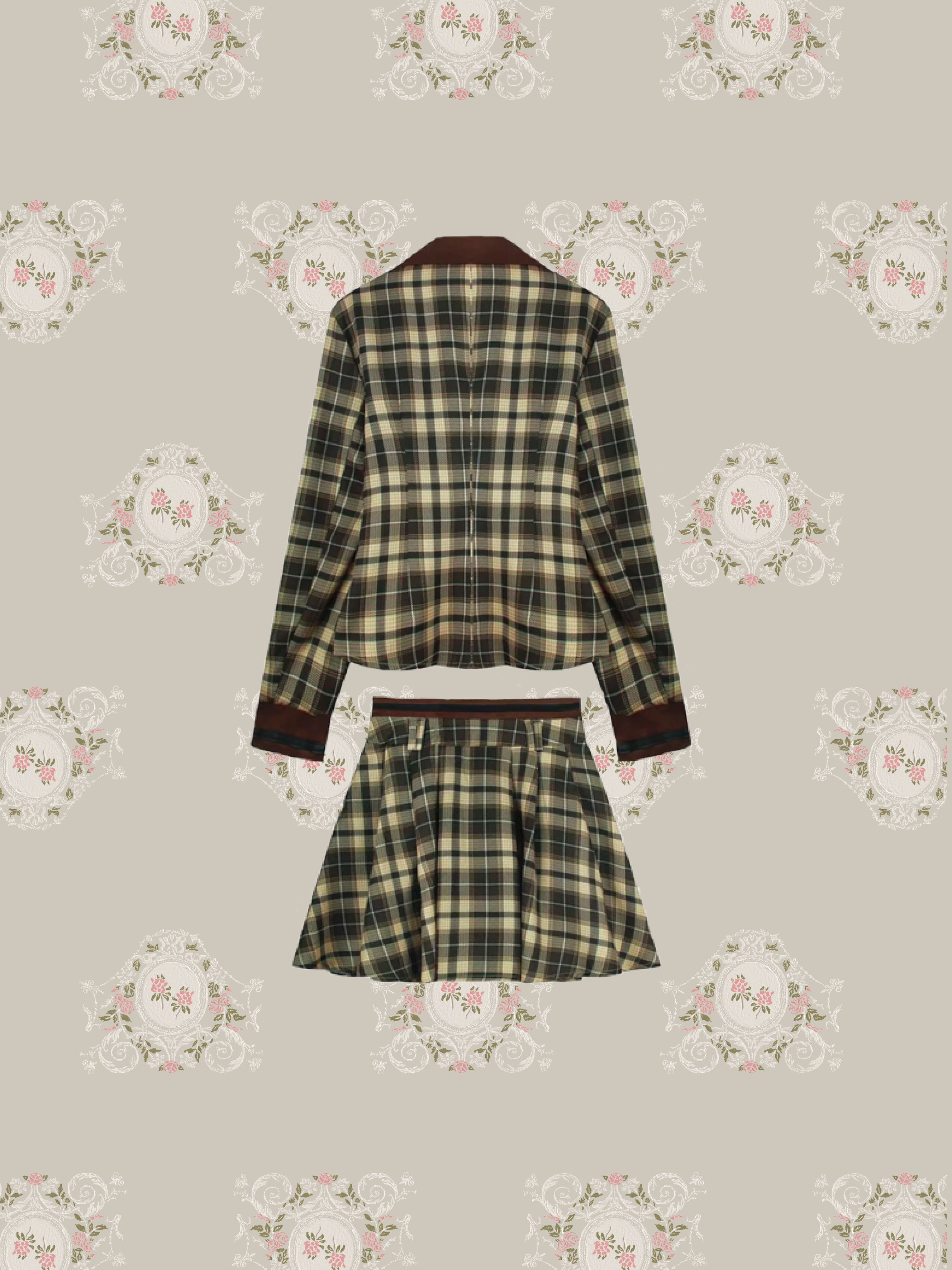 Green Plaid Jacket Set-Up/グリーンチェックジャケットセットアップ