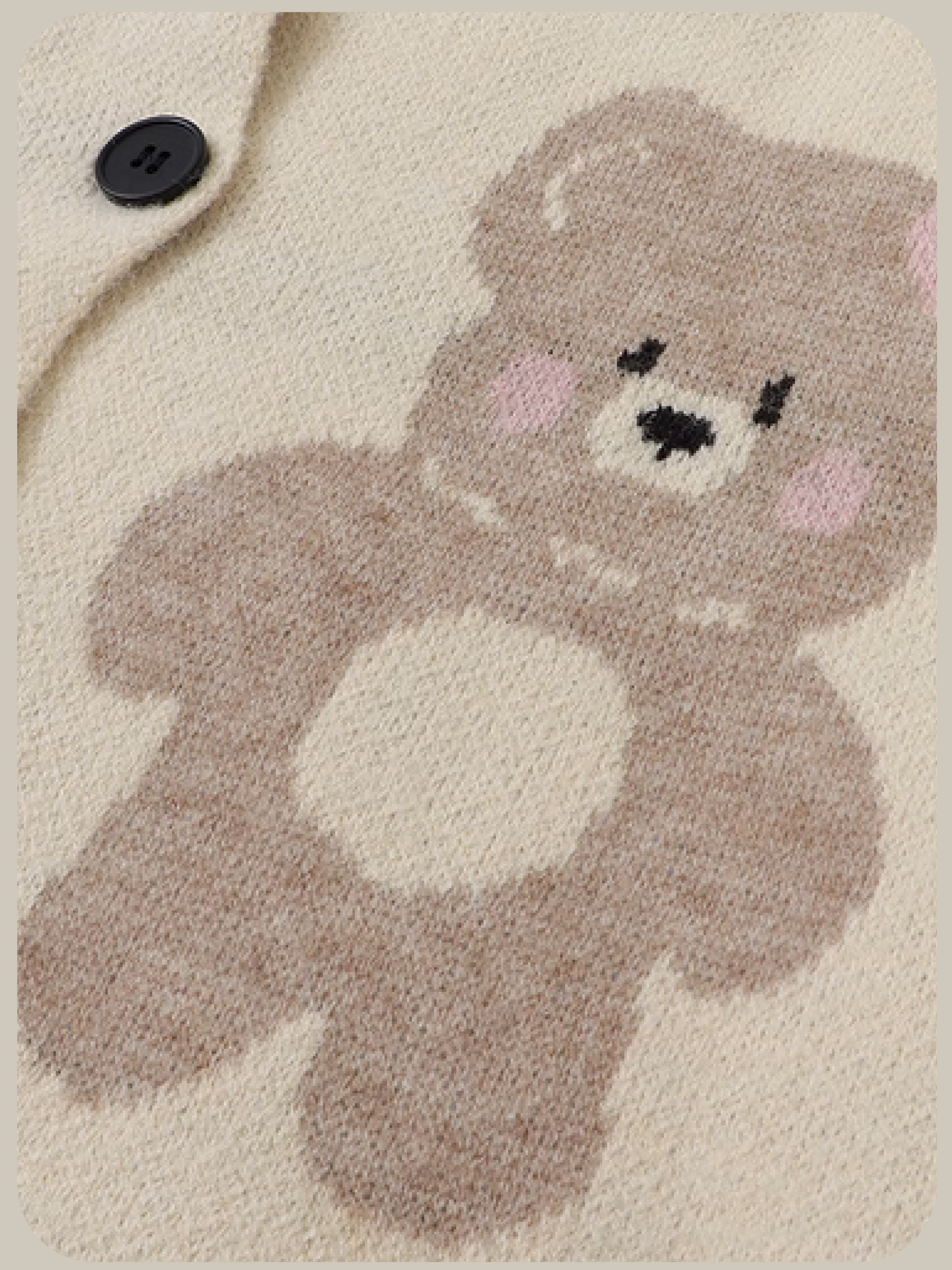 Cute Teddy Bear Cardigan/テディベア カーディガン