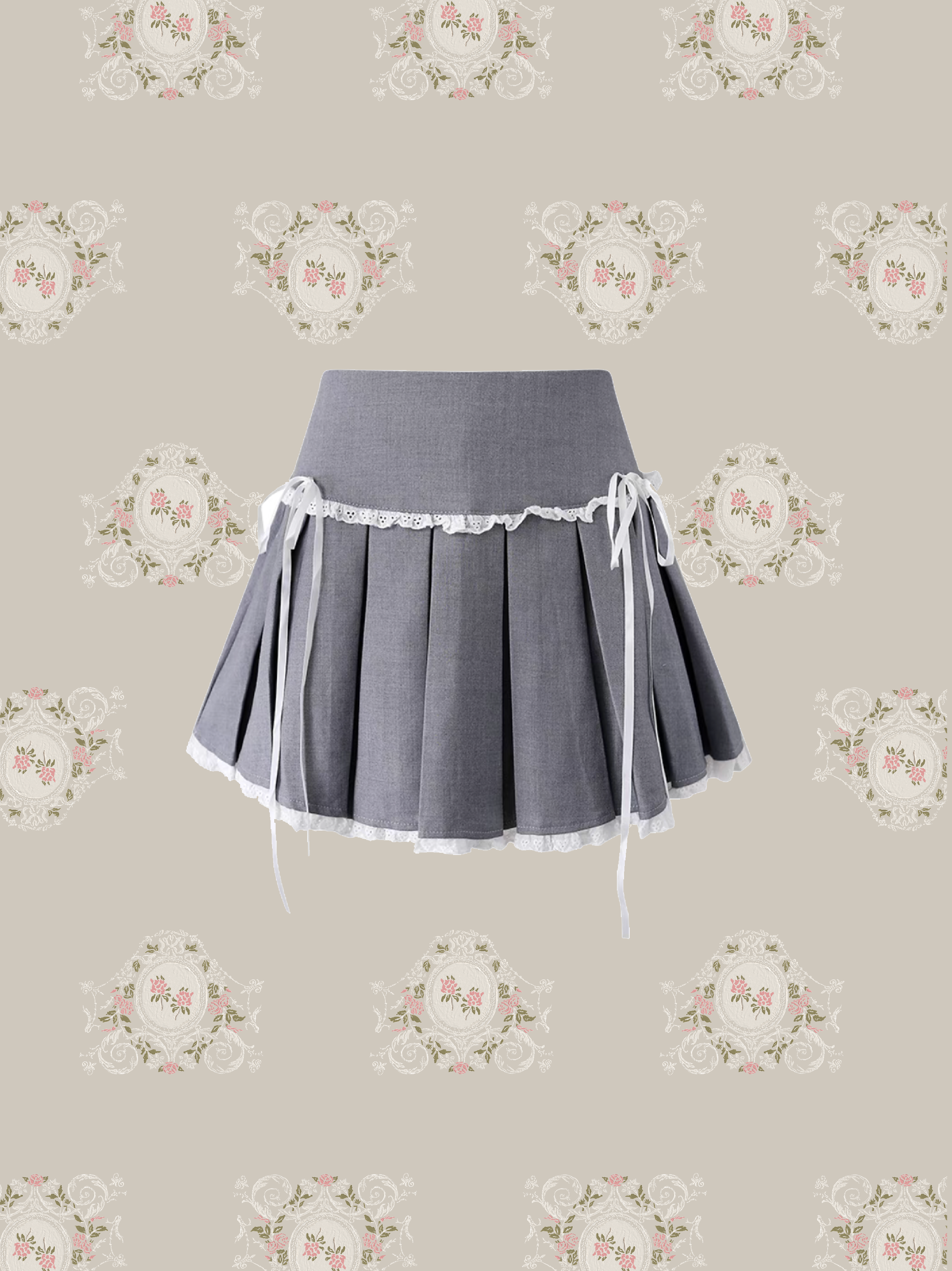 High Waist Pleats Lace Skirt/ハイウエストプリーツレーススカート