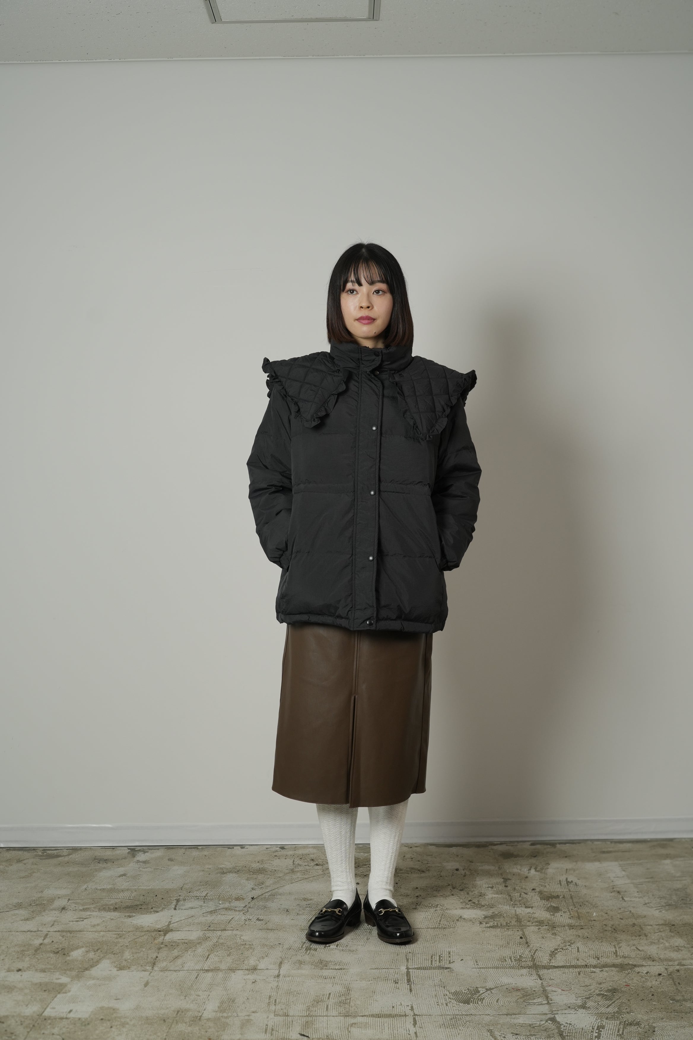 Frill Sailor Collar Puff Duck Down Coat フリルセーラーカラーパフ